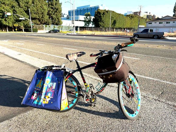 Does this belong in the "Case for Large Panniers" thread?  (yes, I barely had heel clearance - two cheers for long chainstays.)