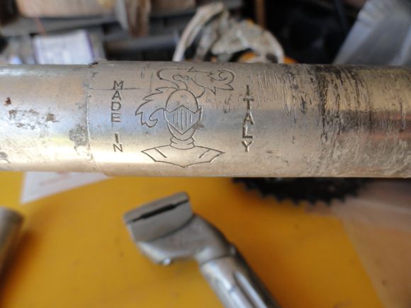 A cool pair of bars that say made in Italy.   Feels like 40/64 to me.