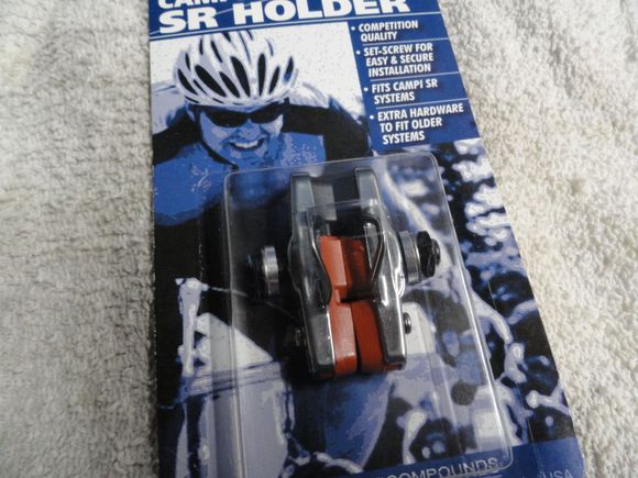 These two compound pad style of brake pad holders are pretty nice and have the replaceable pads for the long haul.