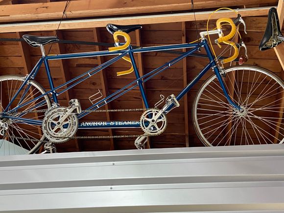 The Anchor Steamer as it hangs today in the Marin Museum of Bicycling.