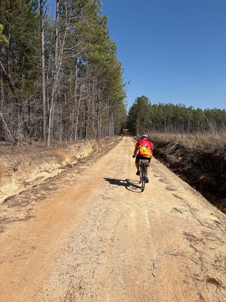 The point where Mill Pond shifts from recent gravel to hardpack