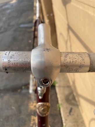 These bars were new, never mounted or had bar tape on them. They were listed as what would have come on this bike. 

The packaging meanwhile was black n crumbly. 

Accuse me of not being 100% honest about this?? 

I’ll meet you in any back alley. 

Let’s go. 
