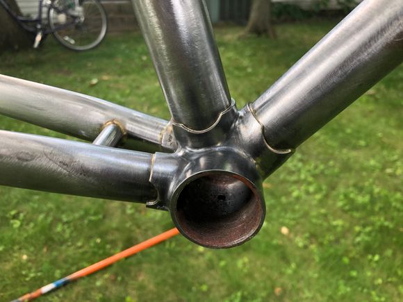 Sanded bottom bracket