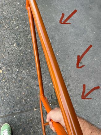 Brown, or at least burnt orange, not orange. 