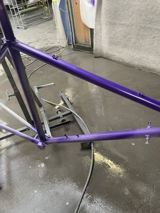 30 min after priming, since no sanding was needed, on went the color