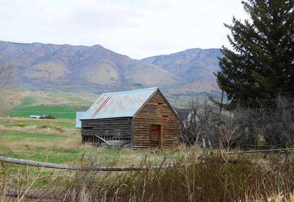 Old shed in Eden.  The draw in the background is a fun hike when you can get in there.  Sometimes the wild cattle make it a bit unsafe to be on foot. 