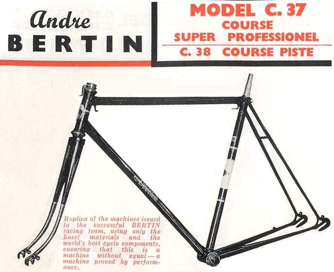 Impression Publicitaire A4 – Équipe Cycliste Bertin Milremo 1962 – Campagnolo C Super Record – Cinelli