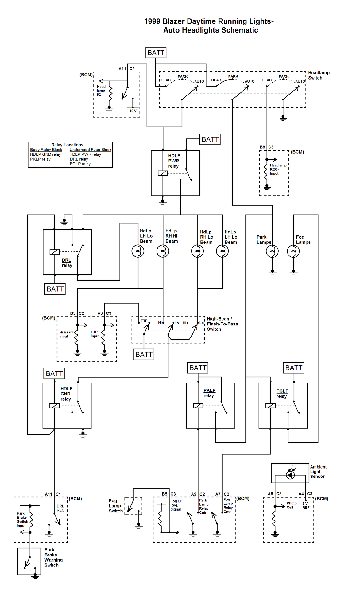 Chevy S10 Headlight Wiring Diagram