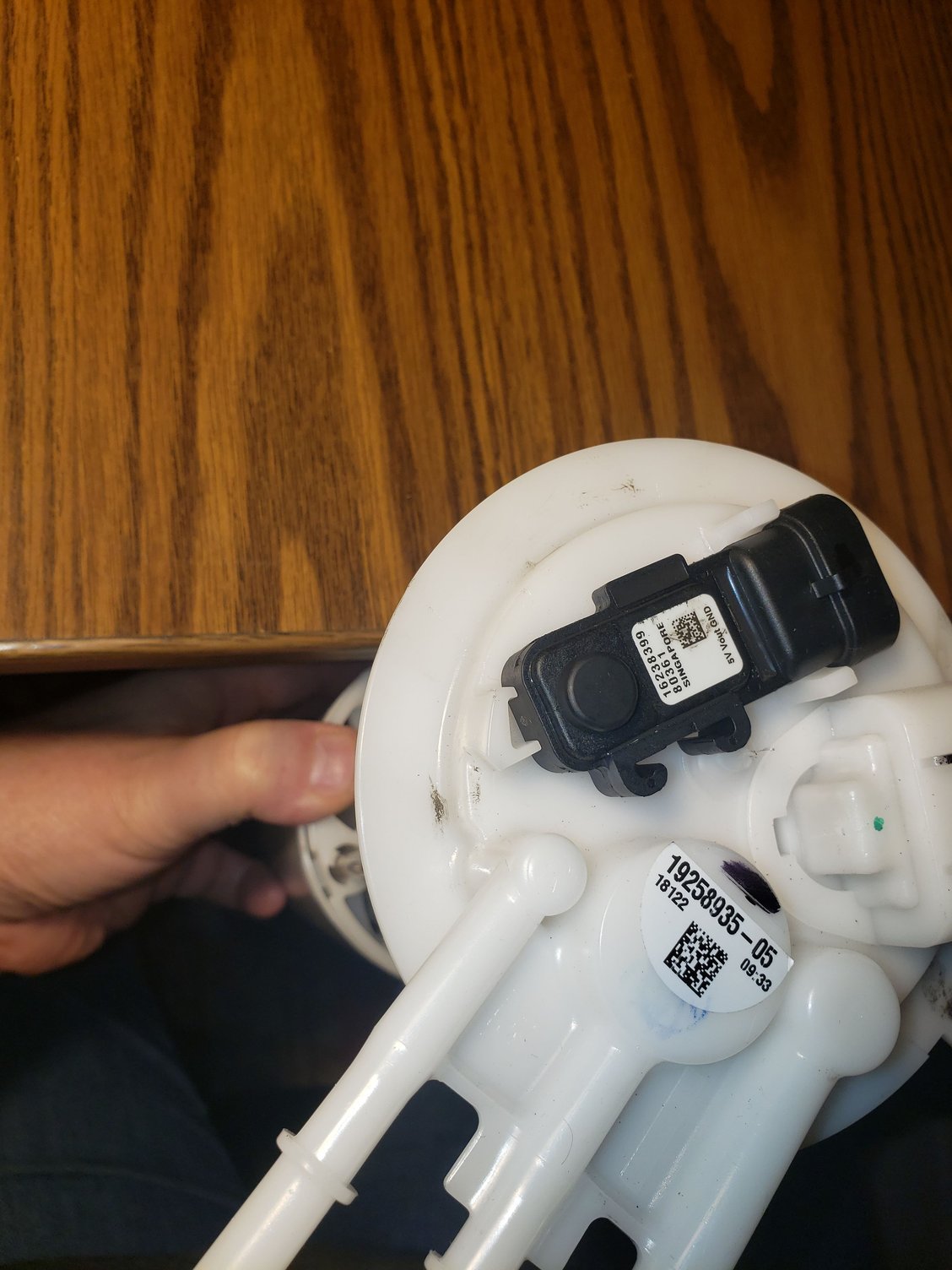 Dirt and smudges on the top of the assembly.