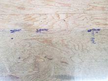 Photo 3 of 3 for the upper edge profile dimensioning. All measurements relative to corner of glass in lower left of pictures. CL mark denotes centerline of glass.