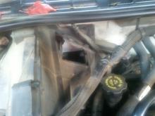 Access panel to heater core