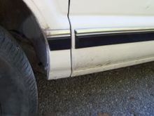 Finished product, repairing the driver side fender.