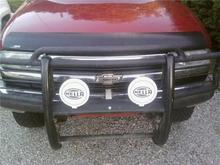 The front end.  Brush guard off of Craigs list for $150.  7inch Hellas.