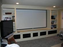 My theater room: 160 inch screen 7.1 dolby surround sound 1080p projector