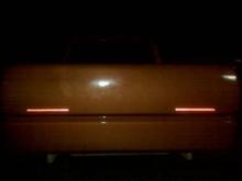 tail lights at night