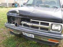 Doesn't look so bad but the accident shoved the fan right through the radiator and cut it in half. And took out everything on the passenger side including the air con, over flow res., quarter panel, broke windshield