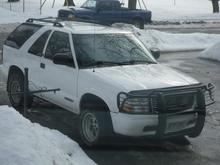 new brush guard not for a jimmy but it fits pretty well , now needs a t bar and shackle lift