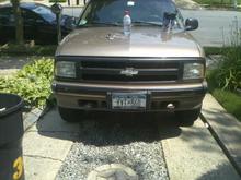 Further angle of the completed grille and also the front trim of the bumper