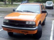 In the rain on road trip