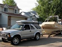 1996 Blazer and the 18 foot open bow I/O