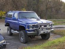 custom front bumper with winch mount. had a nice Warn 15,000lb winch, long since disapeared.
