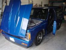 blue blazer open