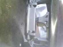 front of the blazer pulled the bumper off painted it and behind it black put my push bar on and off road lights on