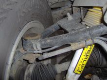 Upper control arm after lift with Rough Country upper control arm