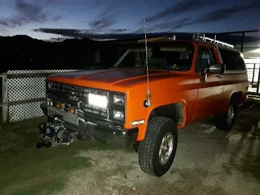 A little blackout on the grill.... added LEDs in the side markers and tail lights. The tires here are 265/75R16s here 