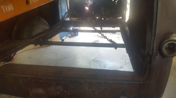 Rotted timbers removed 