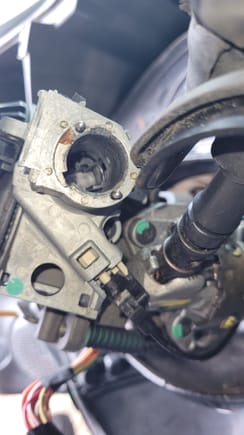 Insude mechanism was out of place after ignition cylinder removed