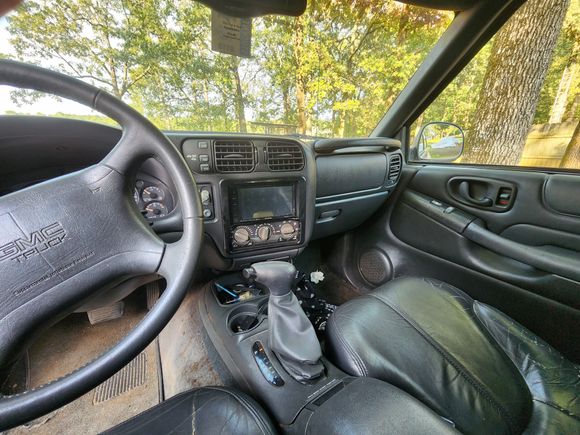 Dash trim and head unit.