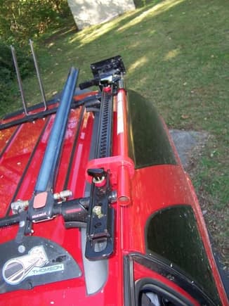 Custom Hi-Lift jack on FUNctional Yakima roof rack