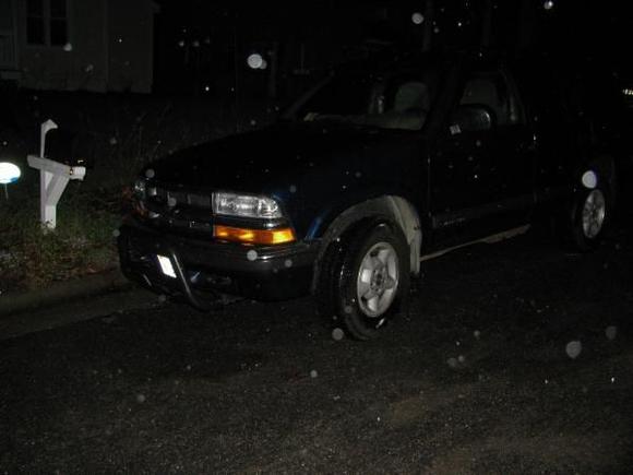 Rain'n with a Hunter Bull Bar.