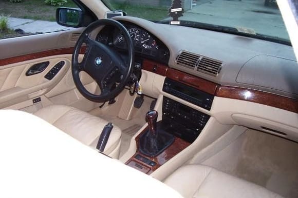 Interior of the BMW 528i...