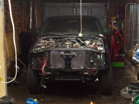 Stock v6 radiator keeps temps under control even in the hot running v8.