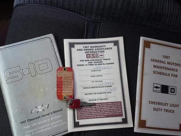 Manuals in the glove box