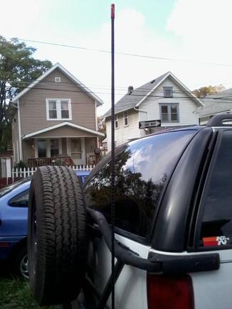 Rear tire carrier