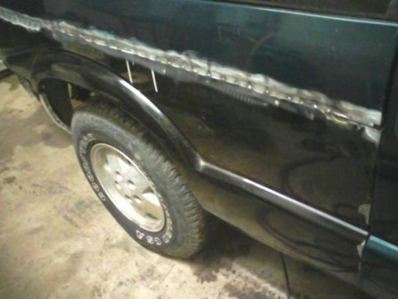 new quarter panels welded on
