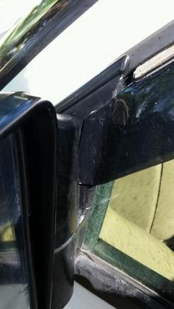 The part going from mirror to inside channel is what i trimmed to help fitment.