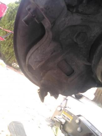 Broken steering knuckle