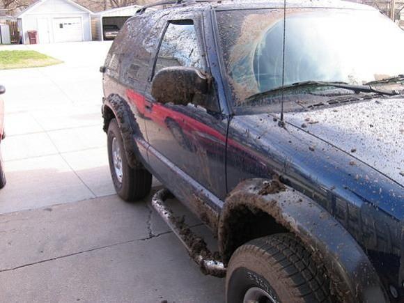Blazer with a bit of mud.