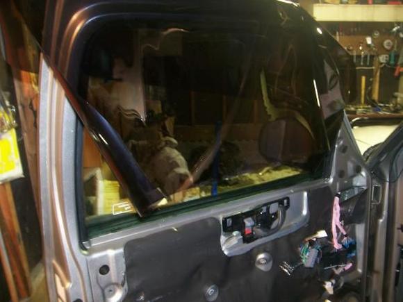 Cutting tint for drivers door