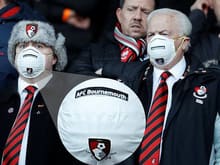 Bournemouth football club branded face masks