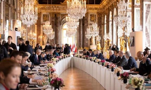  EU heads of State attend EU leaders summit at the Palace of Versailles, near Paris, on March 11, 2022.