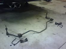 Sway bar out.