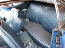 Back seat - upholstery isn't tooooo bad for being 41 years young!  To be replaced though...