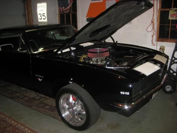 Camaro in the garage