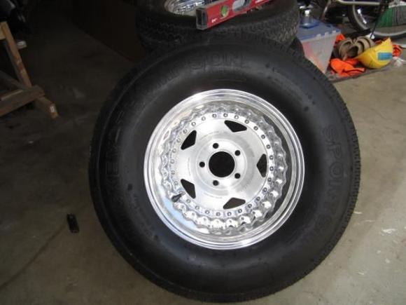 15x10 Convopro's on the rear. I currently have Nitto's on but they are TERRIBLE on the track. Im going with MT's street ET's. I wouldnt recommend Nitto's for your lawnmower.