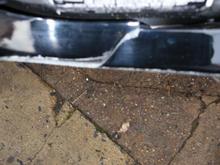 Left fairing damage